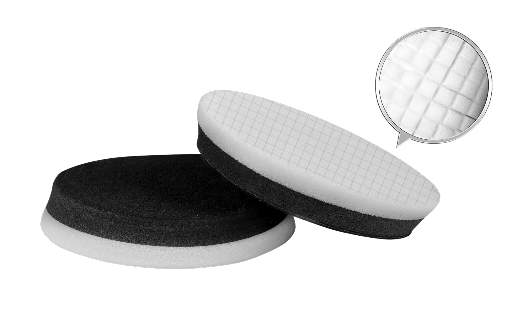 Sandwich-SpiderPad black/white M 145/25 mm