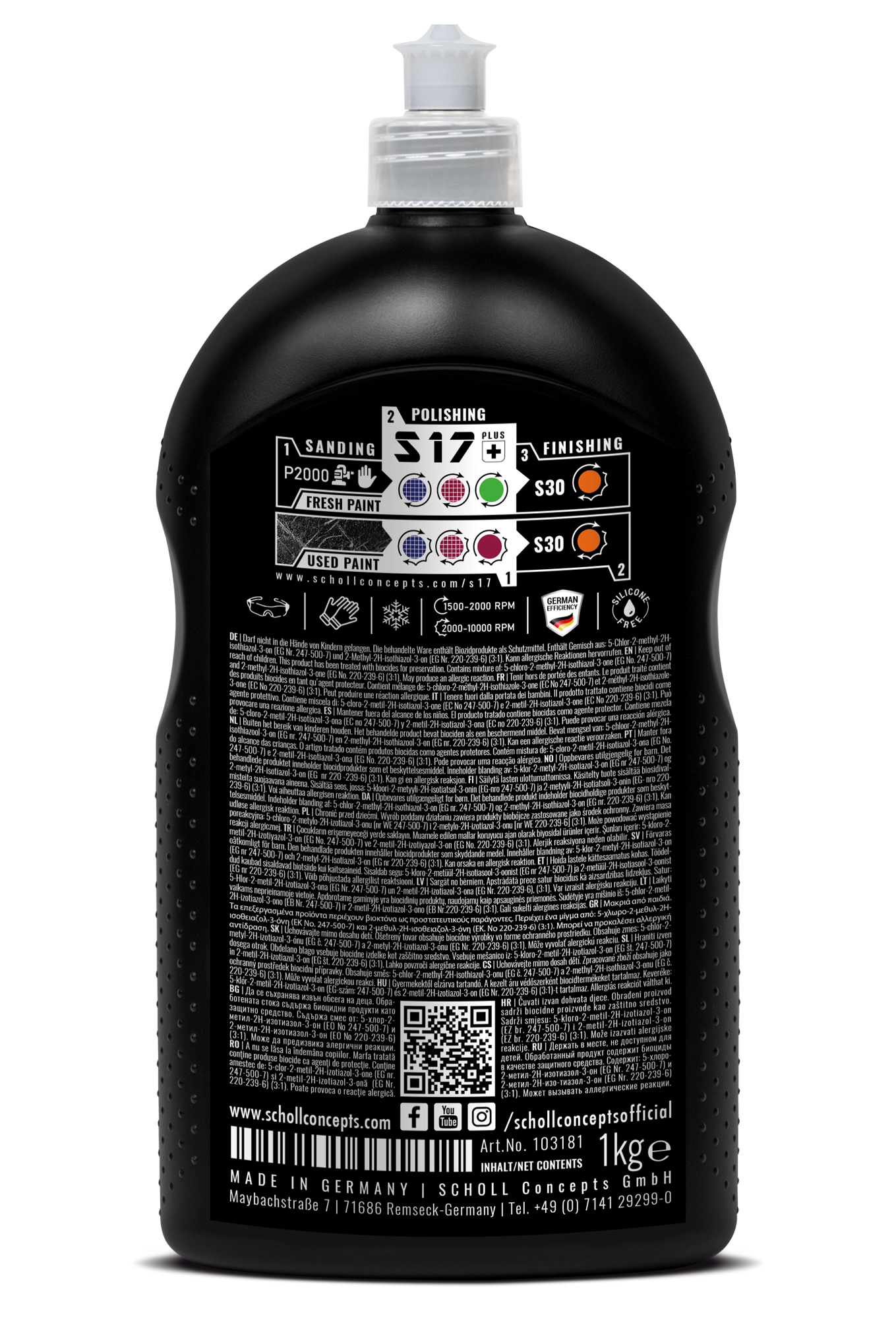 S17+ Rubbing Compound 1 kg