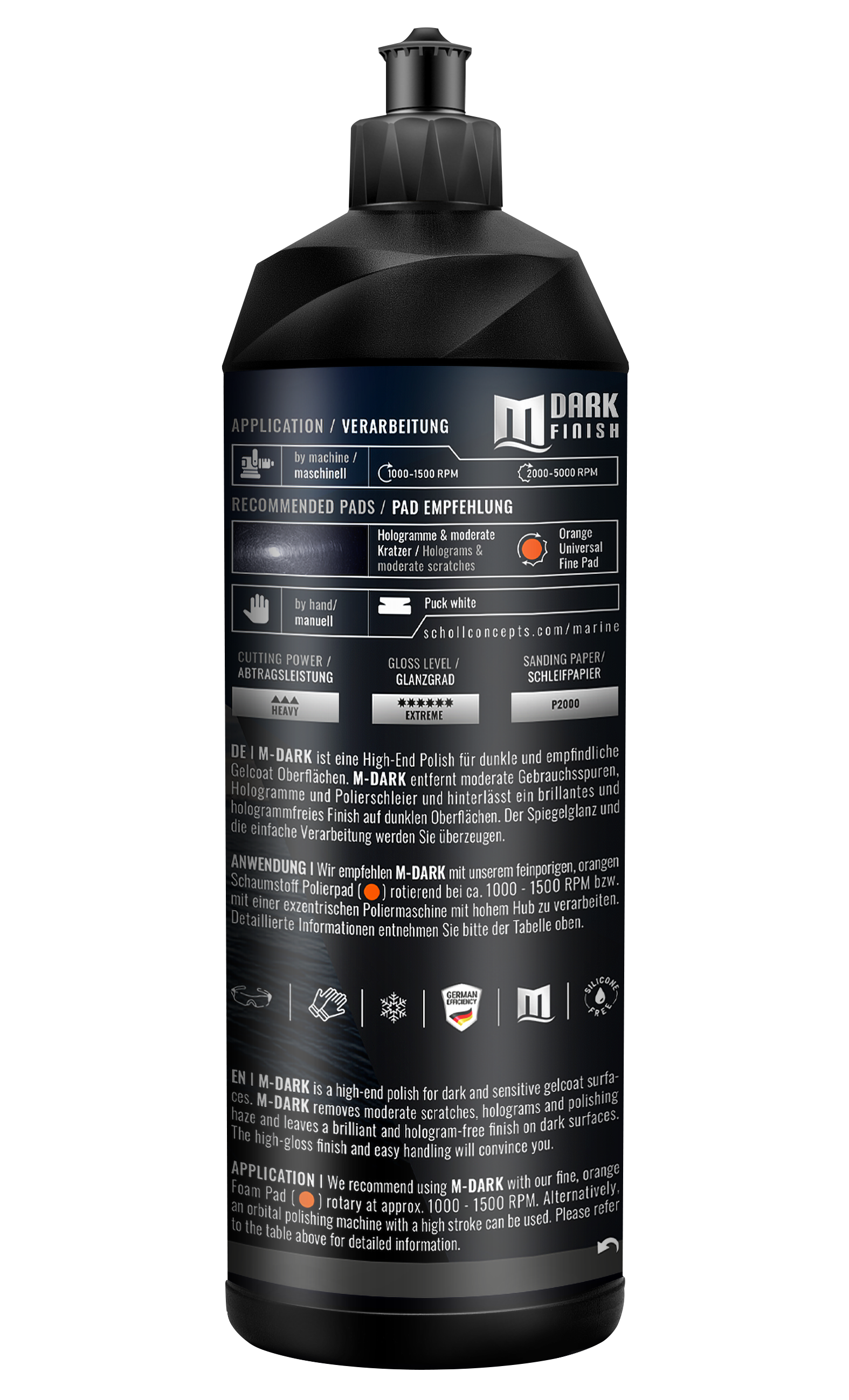 M - Dark Finish | Boat Polish Fine-Cut