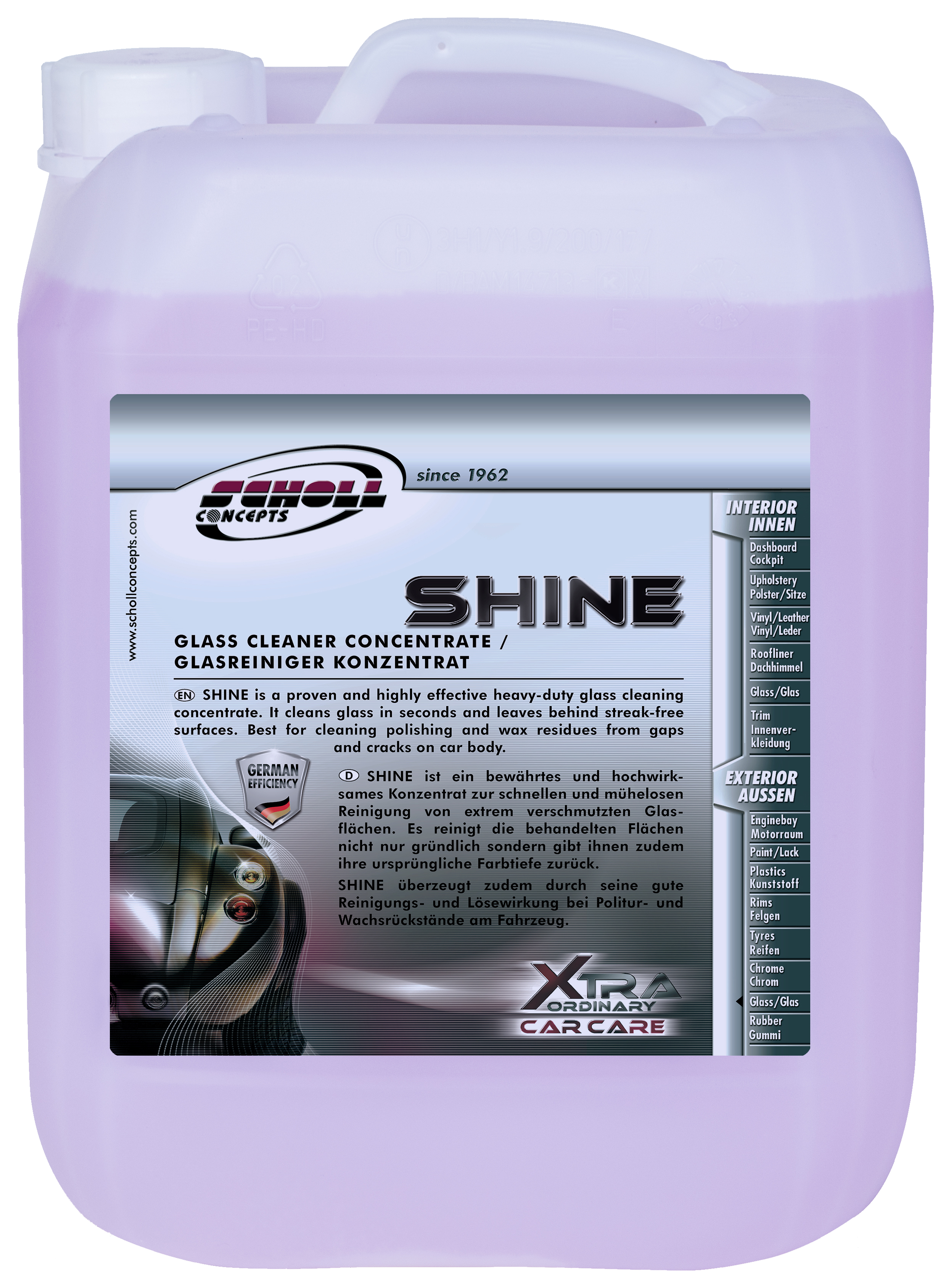 SHINE HD Glass Cleaner Concentrate 10 Ltr.